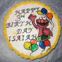 Elmo Cake Lemon Cake with Buttercream Icing