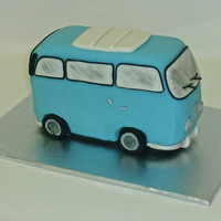 Vw Camper Van This was a fun cake to do! Two vanilla loafs stacked and carved. Covered in fondant with fondant details and the windows were painted with...