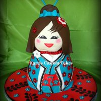 3D Kokeshi Doll Cake 
