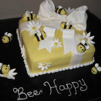 My Very First Fondant Cake Wilton Course 3, Class 2 -- gift package cake... with a little extra, thanks to youtube videos!! :)