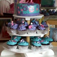 Shoefetish! 21st birthday cupcake tree with gumpaste shoe toppers on each cupcake