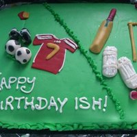 Cricket/soccer Cake Sports gear!MMF