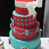 Bright And Bold Here is another cake done for the fall wedding show.