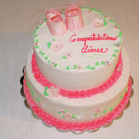 Baby Booties Shower Cake booties made from gumpaste