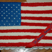 Flag Cake- Welcome Home Soldier 