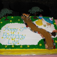 Snow White Birthday Cake I made this snow white cake for a friend birthday. I couldn't find the dwarfs anywhere but it still came out great. I am most pleased...