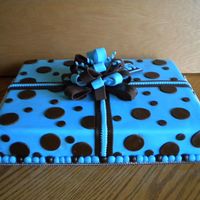 It's A Boy!!! My first attempt at making a fondant cake. For my sister's baby shower!