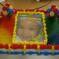 Anya 1/2 sht. bc with a edible image and airbrushing.