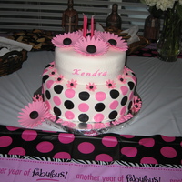 Birthday Cake Pink & black birthday cake for my friend
