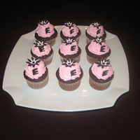 Babyshower Cupcakes Pink & brown chocolate cupcakes for a girl!