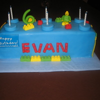 Lego Cake Blue lego block cake