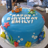 Finding Nemo Finding Nemo cake for a three year old's birthday. Characters and decorations handmade with gumpaste.