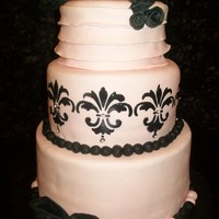 Pink And Black Birthday Cake For my Daughter's 13th Birthday, we did "A Day in Paris" theme. Everything was pink and black. White chocolate cake with...