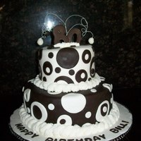 Happy 80Th! Chocolate cake with Buttercream filling. MMF and Chocolate MMF.