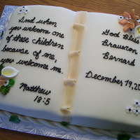 Brauxton's Bible Cake The second cake for my only grandchild's baptism.