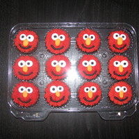Mini Elmo Cupcakes Cupcakes I made for my daughters 2nd Birthday Party :)