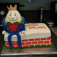 Humpty Dumpty Thanks to all on CC for your inspiration on this cake! Humpty is made out of RKT covered in buttercream with fondant clothes. My first 3-D...