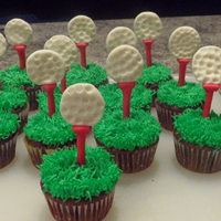 Golf Cupcakes Made these for the builder as a thank you for our new home. He and his wife golf.