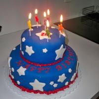 4Th Of July/birthday Cake This is the first time I ever used foundant! it was for my dads birthday which is on the 4th of july so it was independce themed!! Now that...