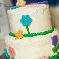 Tess First Birthday Cake Made for a friends little girls first birthday, I also made tess her own butterfly cake!