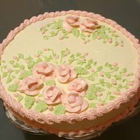 Pink Garden very whimsical design, no name flowers, made the cake for a bunch of friends on a bbq at my home.