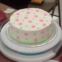 My First Cake!! This is the first cake I've ever made. It is butter cake with buttercream frosting (mixed vanilla, almond and butter flavoring). I was...