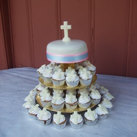 Baptism baptism tres leches cupcakes and 8 in carrot cake cheesecake cake made for a brother and sister baptism