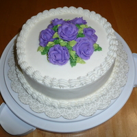 Wilton Course 1 Final Cake Wilton Course 1 Final Cake. Yellow cake with apricot filling and buttercream icing. Making this cake was lots of fun :)