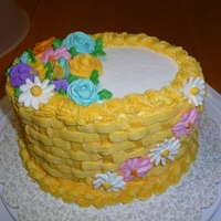 Wilton Course 2 Final Cake Basket Weave Basket WeaveYellow cake Lemon filling