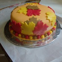 My First Fondant Cake.. autumn inspired, my first ever cake...I went to the oregon state fair and saw some beautiful cakes and decided I wanted to try that..and...