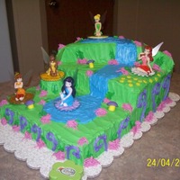 Tinkerbell & Friends Made for a friends daughter. This one was pretty tough, this came with instructions and Tinkerbell and the Fairies are stamps. Mostly...