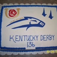Kentucky Derby 136 Derby cake made for a guy I work with that loves the Derby. It is frosted in butter cream and has fondant cut-outs. I don't like the...