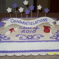 Class Of 2010 Made for a woman I work for her daughter graduated this year. Iced in buttercream and all fondant accents.
