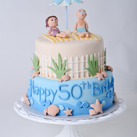 Beach Birthday Gumpaste & fondant figures and decor...