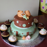 M&m's Baby Shower Had numerous problems with this cake, including a 3rd tier that didn't quite make it. Yay for co-workers who let you practice on the...