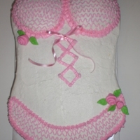 Lauren's Lingerie Lingerie cake for my cousin's friend's bachelorette party. All BC designs with fondant roll-up roses.