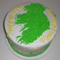Granny's Ireland Cake Map of Ireland for the sweetest lady who turned 85 years old. All BC icing details. Wish I had gotten a pic of the inside, because it was...