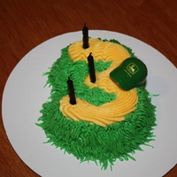 Personal #3 Cake John Deere Lemon cake with Buttercream icing...decorated to match large John Deere Cake
