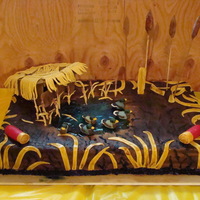 Duck Hunting Graduation Cake I made this cake for a friend of mine. It is a replica of the duck blind we hunt.