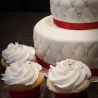 Red And White Anniversary This cake was for an anniversary order. They requested red and white and a quilt pattern. The quilt almost got the best of me a few times...