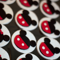 Mickey Pan Cupcakes Chocolate chip cupcake with fondant