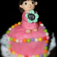 A Little Girl With Blue Flower I made this from Chocolate Modelling.