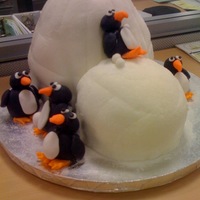 Penguins Igloo with some Penguin friends