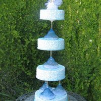 Margarita Wedding Cake All buttercream frosting. Layers stacked with margarita glasses