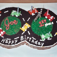 Racecar Racecar with chocolate cookie track