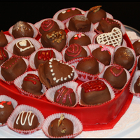 Heart Shaped Box Of Chocolates Cake Got the idea from bakerella.com Red Velvet cake in heart shape with fondant accents to make it look like a chocolate box. Assorted...