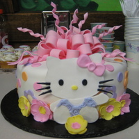 Hello Kitty Cake Choc Cake with custard filling, all fondant decorations. TFL!