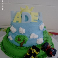 Four-Wheeler Birthday Cake This cake was for my cousin's little boy on his first birthday.