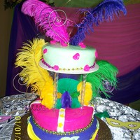 Mardigras Cake este cake fue uno de mis mayores y mas coloridas creaciones