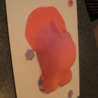 Belly Cake Belly cake using sports ball pan and wonder mold pan. Covered in fondant. Baby face cookies as favors.